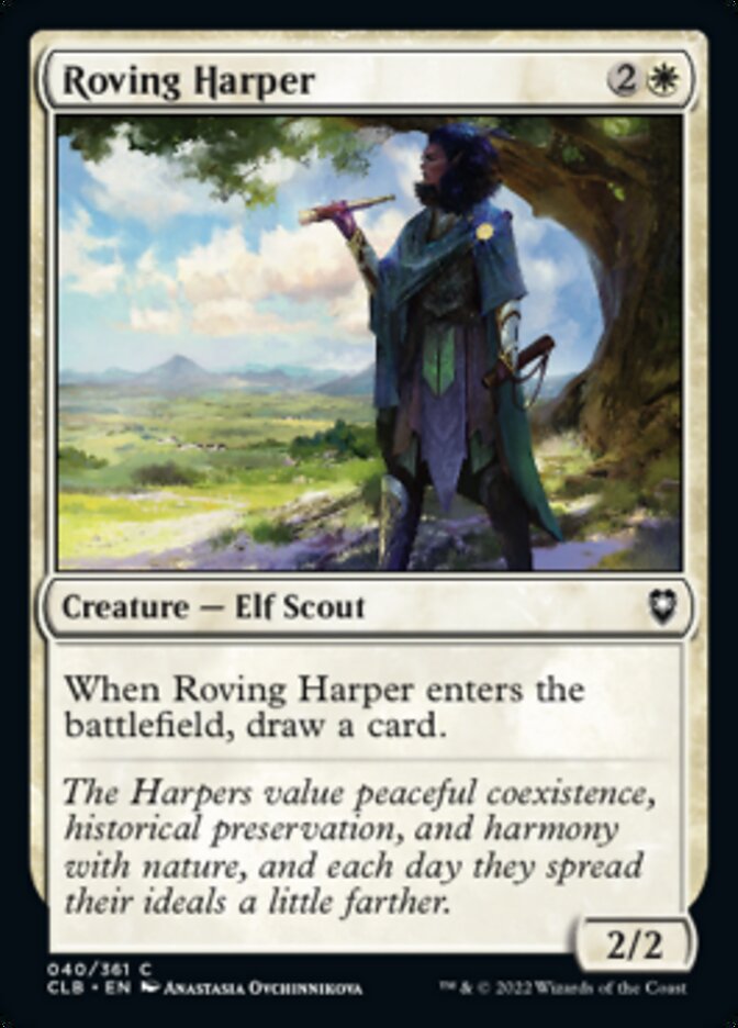 Roving Harper [Commander Legends: Battle for Baldur's Gate] | Cards and Coasters CA