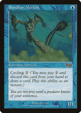 Sandbar Merfolk [Urza's Saga] | Cards and Coasters CA