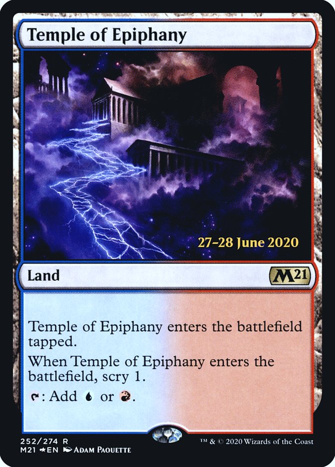 Temple of Epiphany  [Core Set 2021 Prerelease Promos] | Cards and Coasters CA