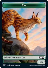 Cat (020) // Dog Double-sided Token [Core Set 2021 Tokens] | Cards and Coasters CA