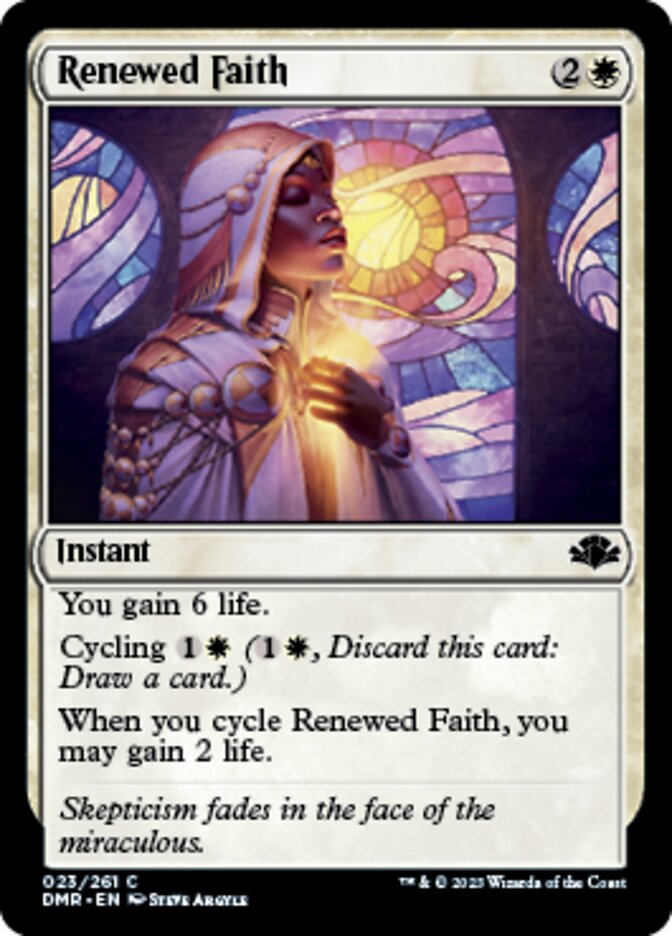 Renewed Faith [Dominaria Remastered] | Cards and Coasters CA