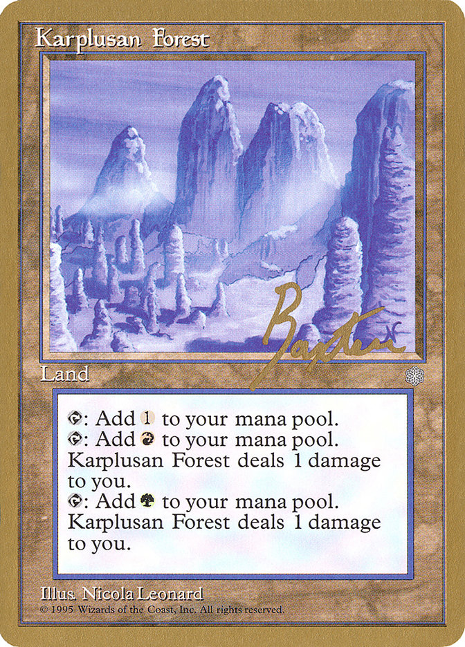 Karplusan Forest (George Baxter) [Pro Tour Collector Set] | Cards and Coasters CA