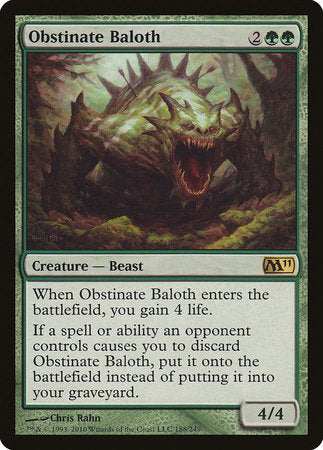 Obstinate Baloth [Magic 2011] | Cards and Coasters CA