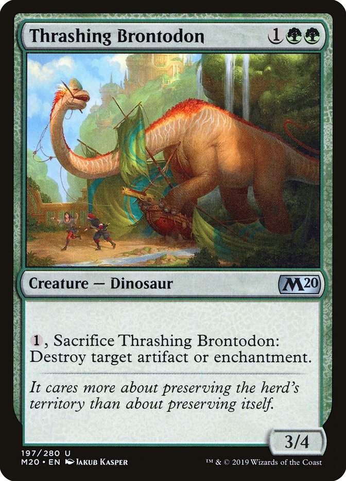 Thrashing Brontodon [Core Set 2020] | Cards and Coasters CA