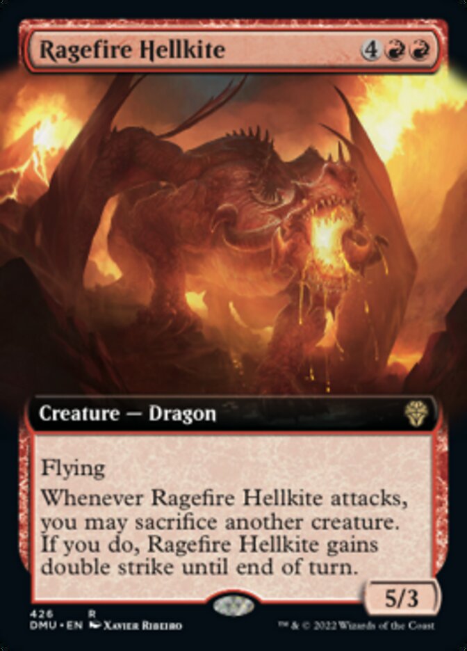 Ragefire Hellkite (Extended Art) [Dominaria United] | Cards and Coasters CA