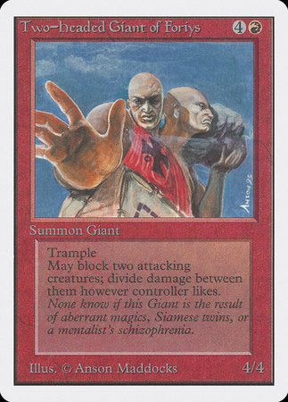 Two-Headed Giant of Foriys [Unlimited Edition] | Cards and Coasters CA