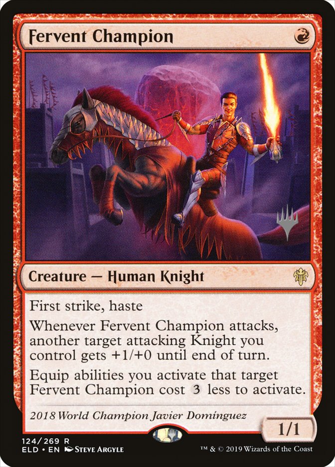 Fervent Champion (Promo Pack) [Throne of Eldraine Promos] | Cards and Coasters CA