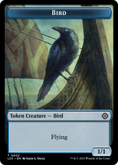 Bird // Merfolk (0003) Double-Sided Token [The Lost Caverns of Ixalan Commander Tokens] | Cards and Coasters CA