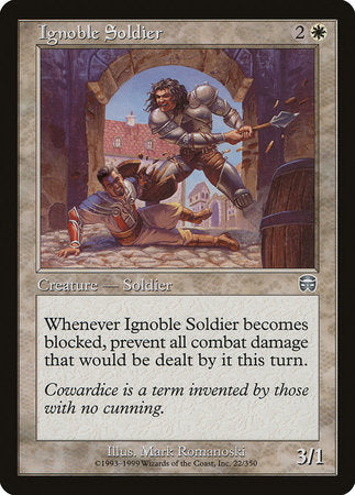 Ignoble Soldier [Mercadian Masques] | Cards and Coasters CA