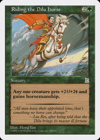 Riding the Dilu Horse [Portal Three Kingdoms] | Cards and Coasters CA