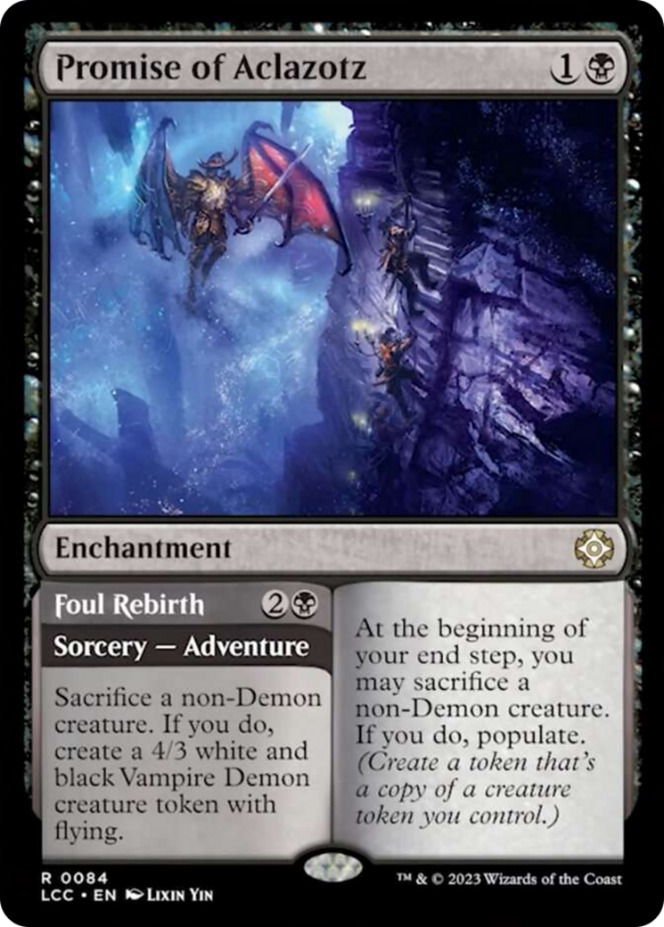 Promise of Aclazotz // Foul Rebirth [The Lost Caverns of Ixalan Commander] | Cards and Coasters CA