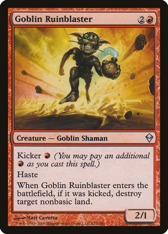 Goblin Ruinblaster [Zendikar] | Cards and Coasters CA