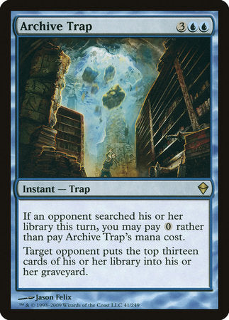 Archive Trap [Zendikar] | Cards and Coasters CA