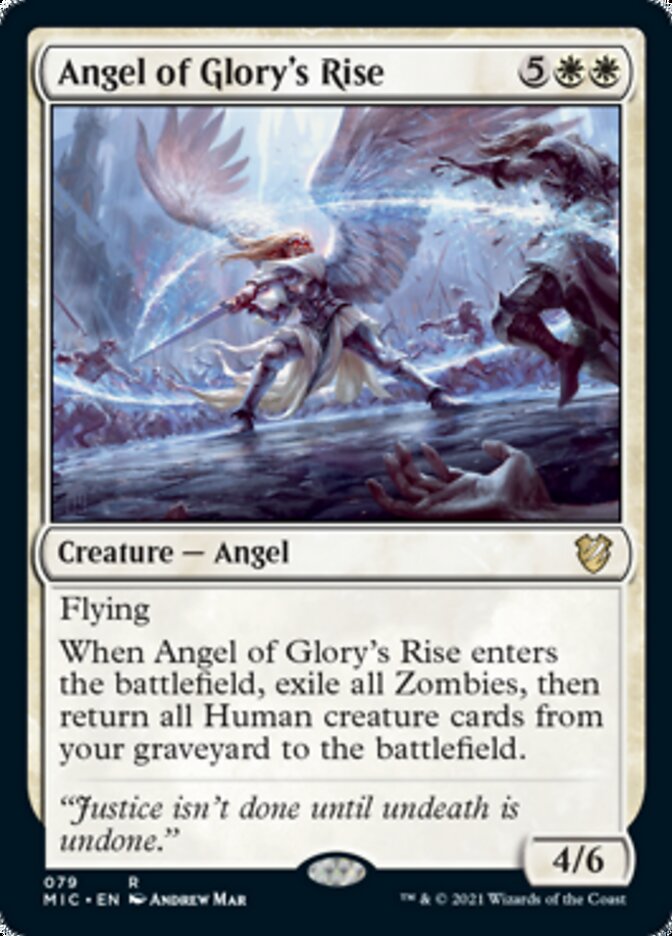 Angel of Glory's Rise [Innistrad: Midnight Hunt Commander] | Cards and Coasters CA