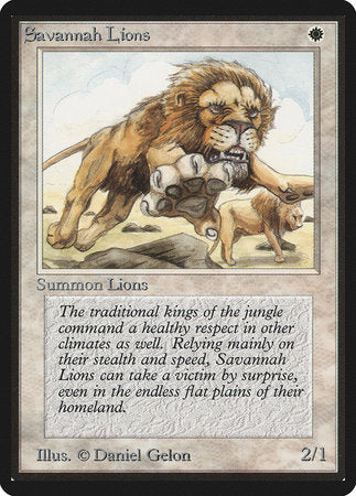 Savannah Lions [Limited Edition Beta] | Cards and Coasters CA