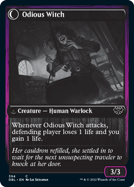 Ragged Recluse // Odious Witch [Innistrad: Double Feature] | Cards and Coasters CA