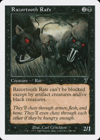 Razortooth Rats [Seventh Edition] | Cards and Coasters CA