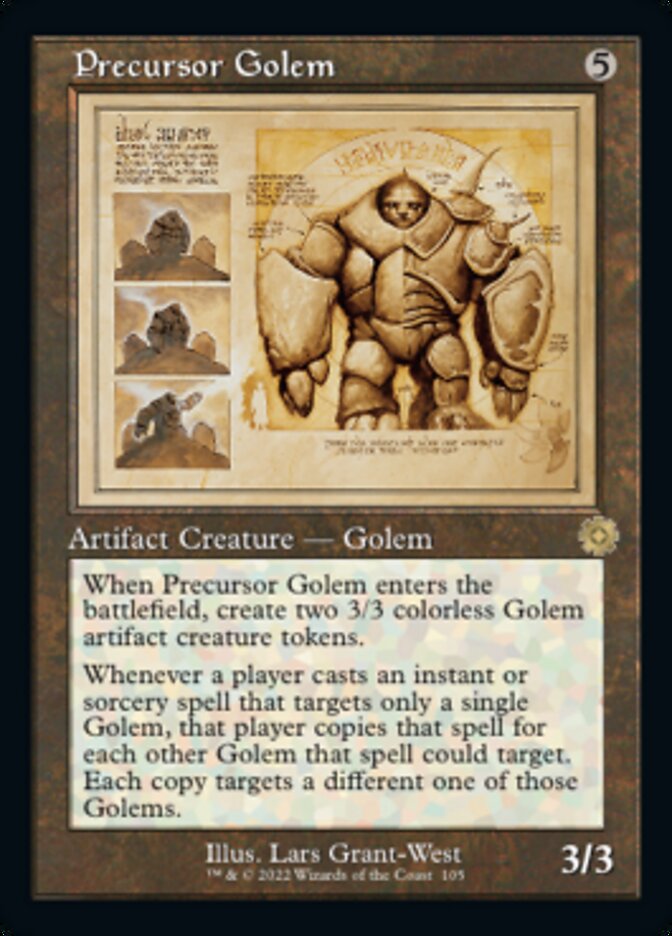 Precursor Golem (Retro Schematic) [The Brothers' War Retro Artifacts] | Cards and Coasters CA