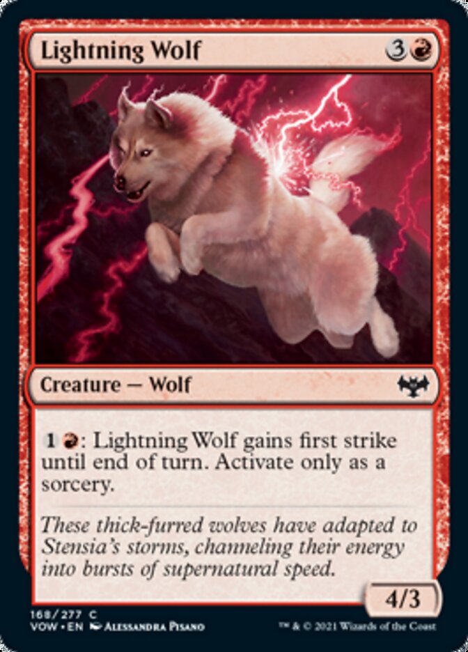 Lightning Wolf [Innistrad: Crimson Vow] | Cards and Coasters CA