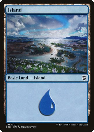 Island (298) [Commander 2018] | Cards and Coasters CA