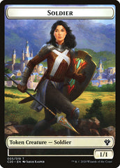 Human Soldier (005) // Drake Double-sided Token [Commander 2020 Tokens] | Cards and Coasters CA