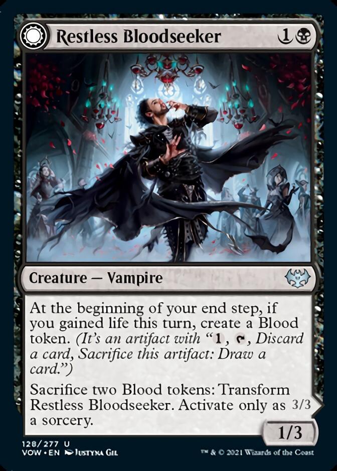 Restless Bloodseeker // Bloodsoaked Reveler [Innistrad: Crimson Vow] | Cards and Coasters CA