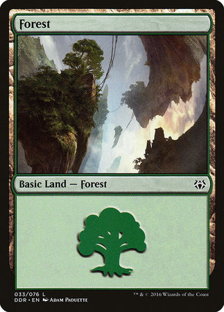 Forest (33) [Duel Decks: Nissa vs. Ob Nixilis] | Cards and Coasters CA