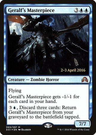 Geralf's Masterpiece [Shadows over Innistrad Promos] | Cards and Coasters CA