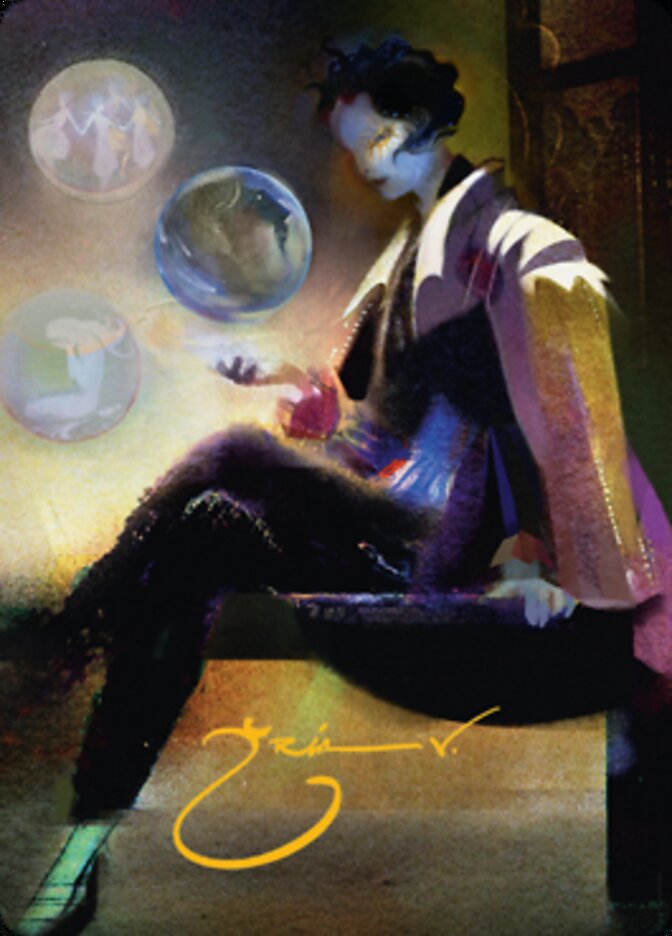 Obscura Interceptor Art Card (Gold-Stamped Signature) [Streets of New Capenna Art Series] | Cards and Coasters CA