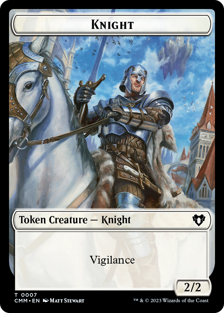 Knight Token [Commander Masters Tokens] | Cards and Coasters CA