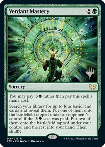 Verdant Mastery (Promo Pack) [Strixhaven: School of Mages Promos] | Cards and Coasters CA