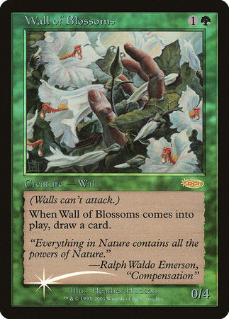 Wall of Blossoms [Friday Night Magic 2002] | Cards and Coasters CA