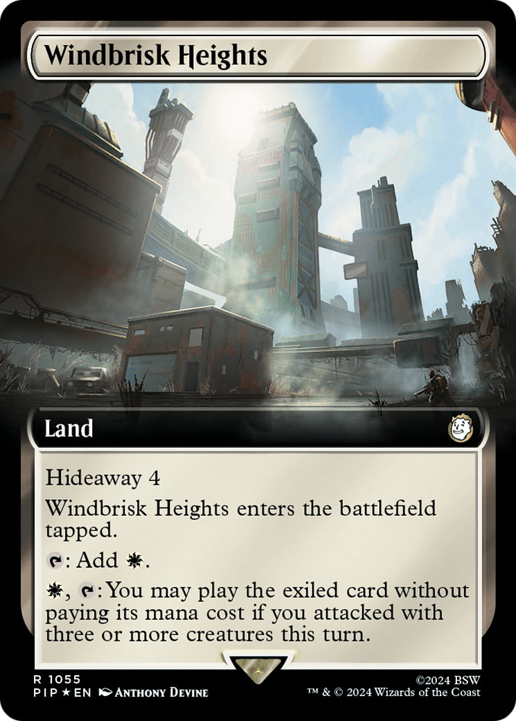 Windbrisk Heights (Extended Art) (Surge Foil) [Fallout] | Cards and Coasters CA