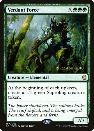 Verdant Force [Dominaria Promos] | Cards and Coasters CA