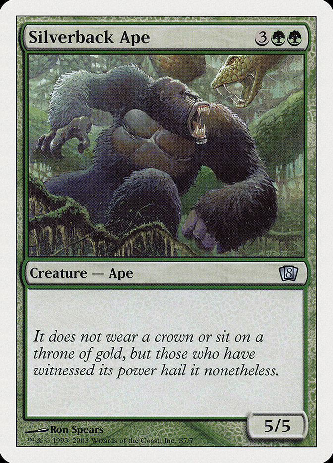 Silverback Ape [Eighth Edition] | Cards and Coasters CA