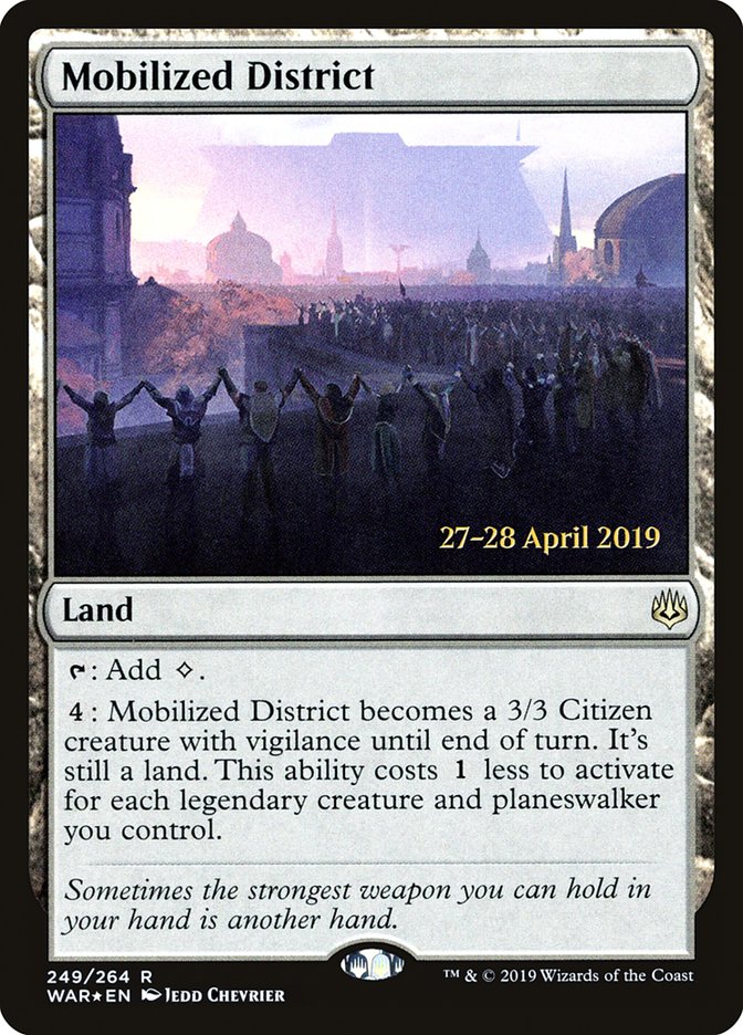 Mobilized District  [War of the Spark Prerelease Promos] | Cards and Coasters CA