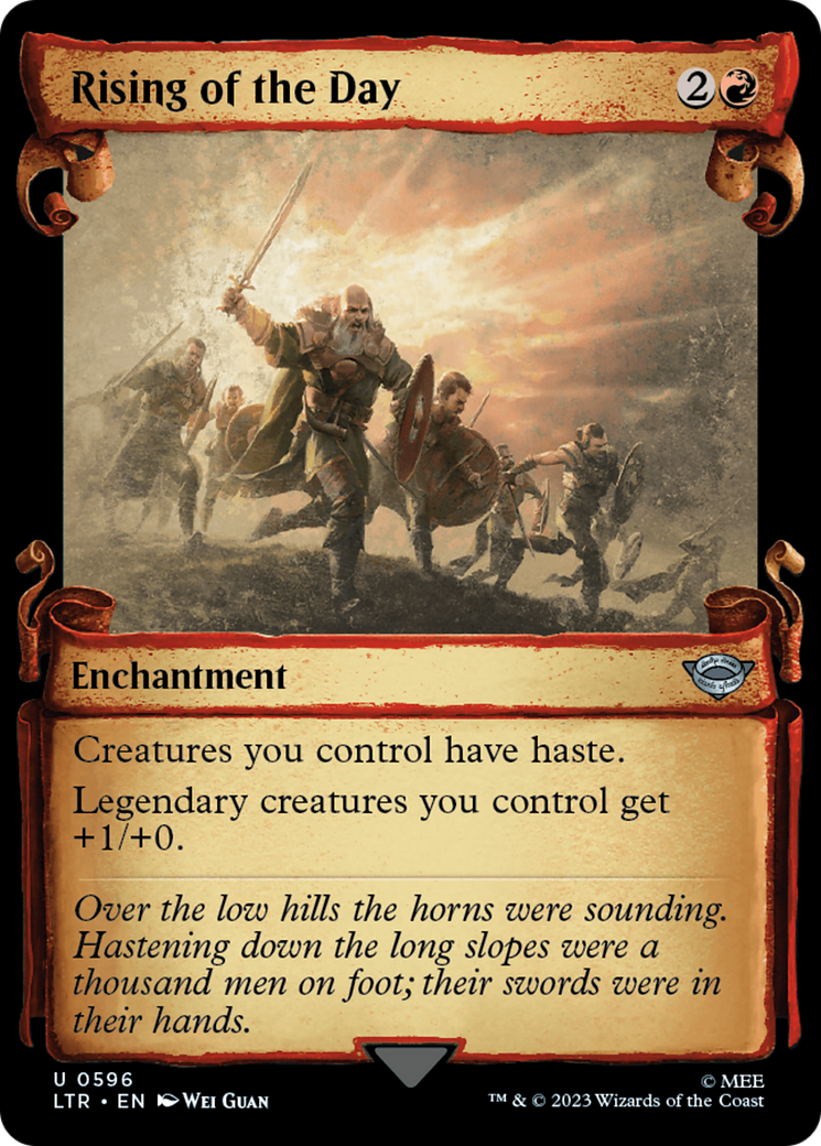 Rising of the Day [The Lord of the Rings: Tales of Middle-Earth Showcase Scrolls] | Cards and Coasters CA