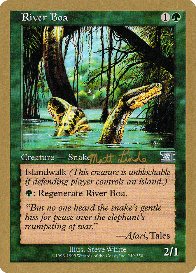 River Boa (Matt Linde) [World Championship Decks 1999] | Cards and Coasters CA