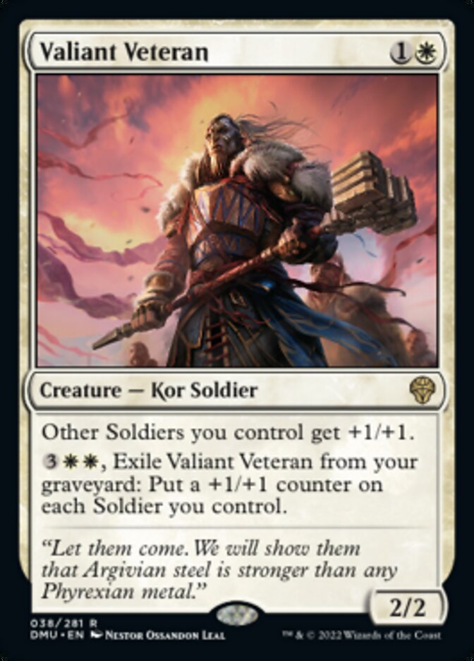 Valiant Veteran [Dominaria United] | Cards and Coasters CA