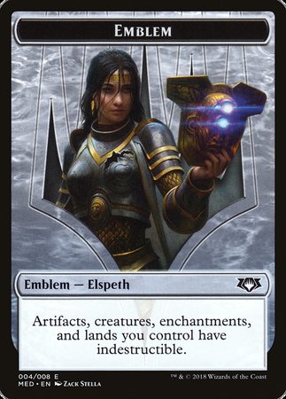 Emblem - Elspeth, Knight-Errant [Mythic Edition Tokens] | Cards and Coasters CA
