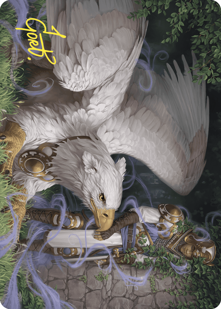 Dutiful Griffin Art Card (Gold-Stamped Signature) [Wilds of Eldraine Art Series] | Cards and Coasters CA