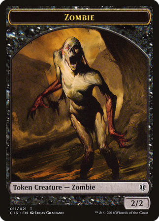 Zombie // Worm Double-sided Token [Commander 2016 Tokens] | Cards and Coasters CA
