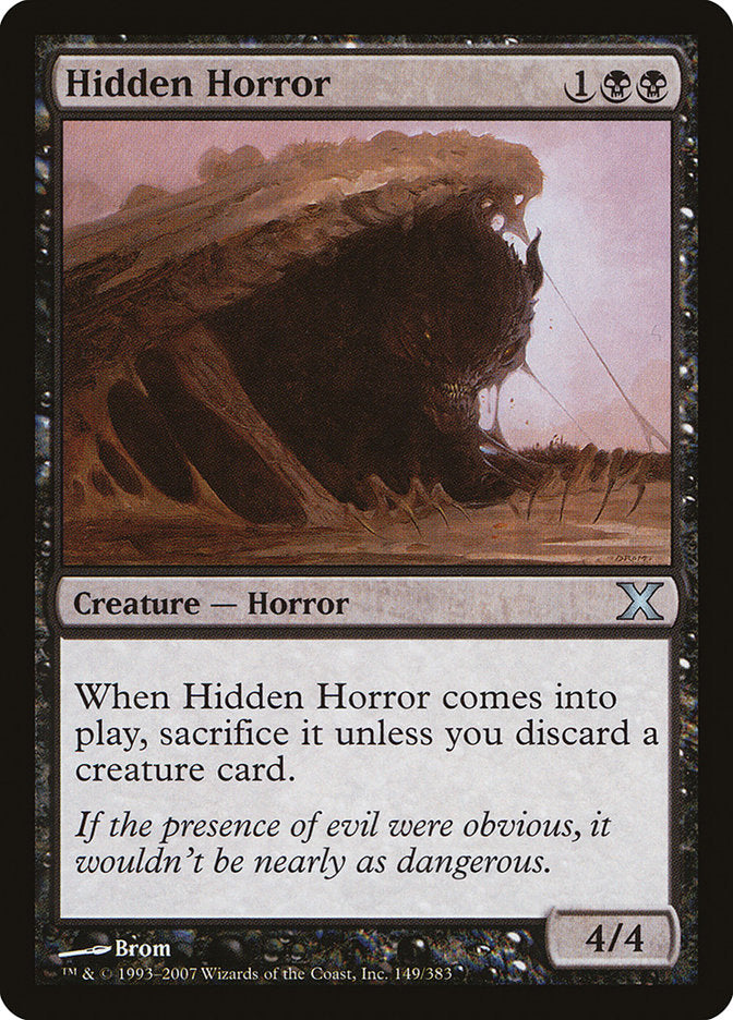 Hidden Horror [Tenth Edition] | Cards and Coasters CA
