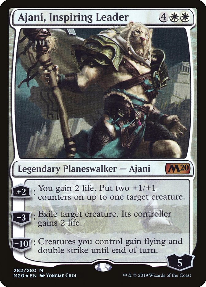 Ajani, Inspiring Leader [Core Set 2020] | Cards and Coasters CA