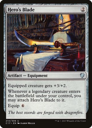 Hero's Blade [Commander 2017] | Cards and Coasters CA