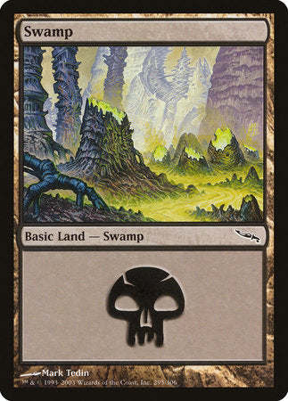 Swamp (295) [Mirrodin] | Cards and Coasters CA