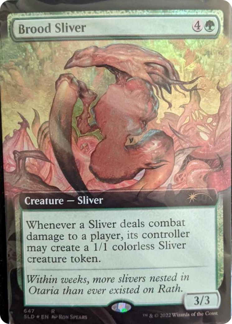 Brood Sliver (Extended Art) [Secret Lair Drop Promos] | Cards and Coasters CA
