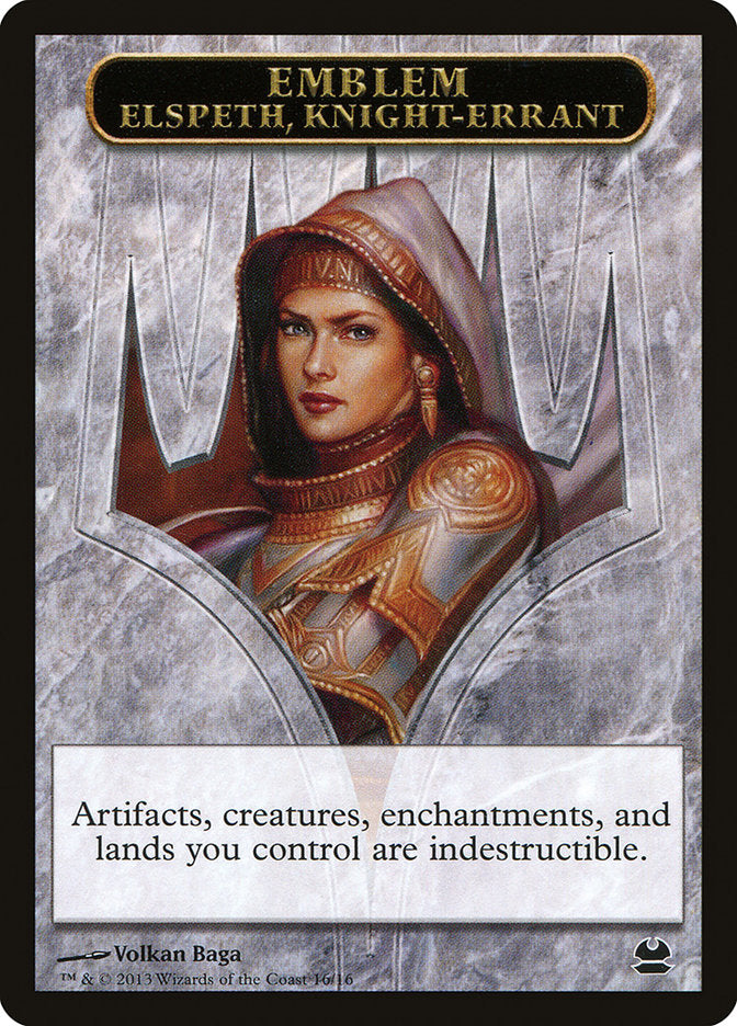 Elspeth, Knight-Errant Emblem [Modern Masters Tokens] | Cards and Coasters CA