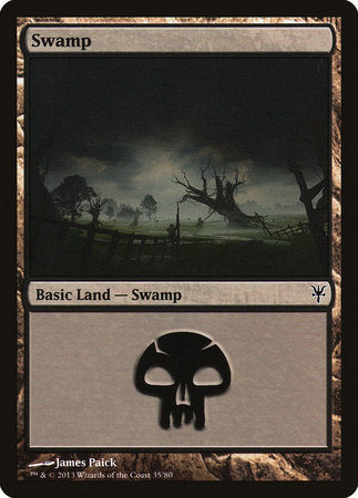 Swamp (35) [Duel Decks: Sorin vs. Tibalt] | Cards and Coasters CA