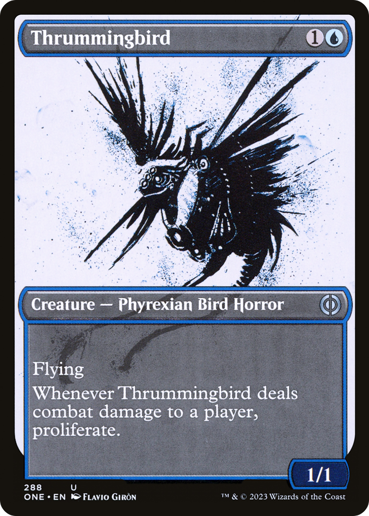 Thrummingbird (Showcase Ichor) [Phyrexia: All Will Be One] | Cards and Coasters CA